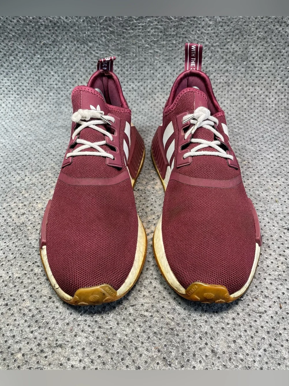 Adidas NMD R1 Burgundy Gum Shoes Size 9 Men’s